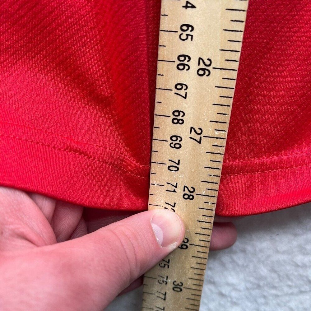 Under Armour Golf Polo Mens Size L Large Loose (Measured 23 1/4" X 28 1/4") Red - Picture 5 of 9